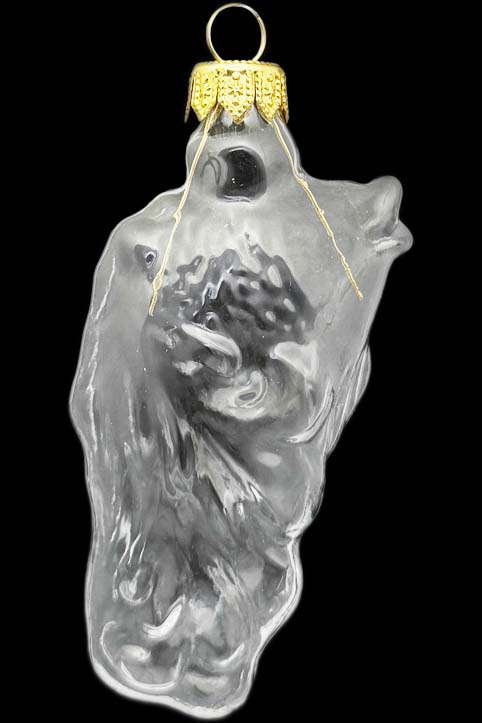 Стеклянная елочная игрушка Заготовка Золотая рыбка 9,8 см 161510900